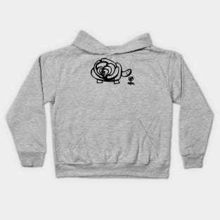 Turtle Rose to Smell the Flower Kids Hoodie